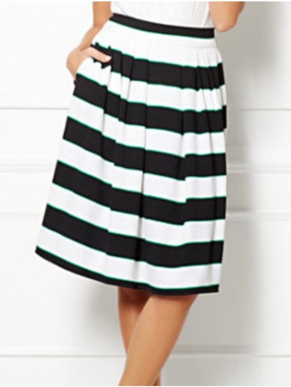 Eva Mendes Striped Skirt